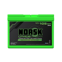 Norsk  12V 105AH LiFePO4 Lithium Deep Cycle Battery